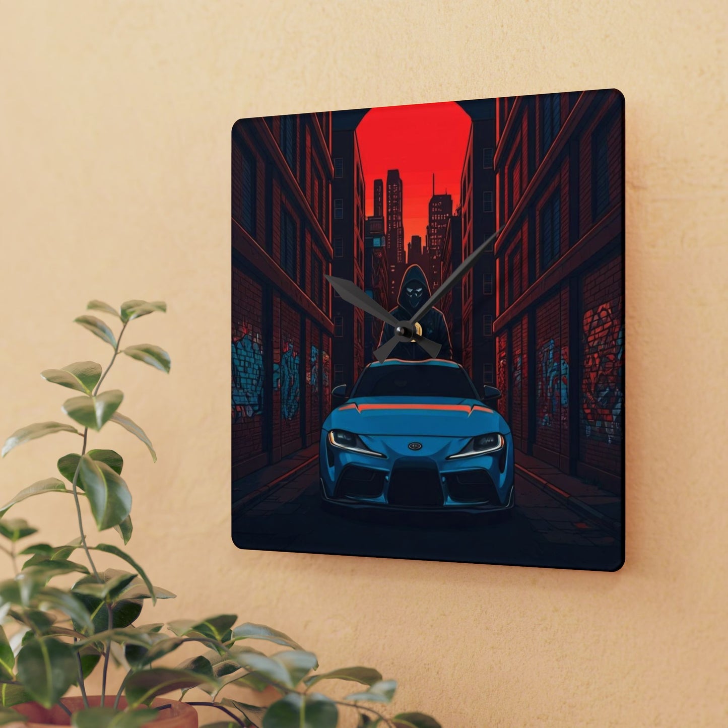 Toyota Supra MX-V Street Life-Acrylic Wall Clock