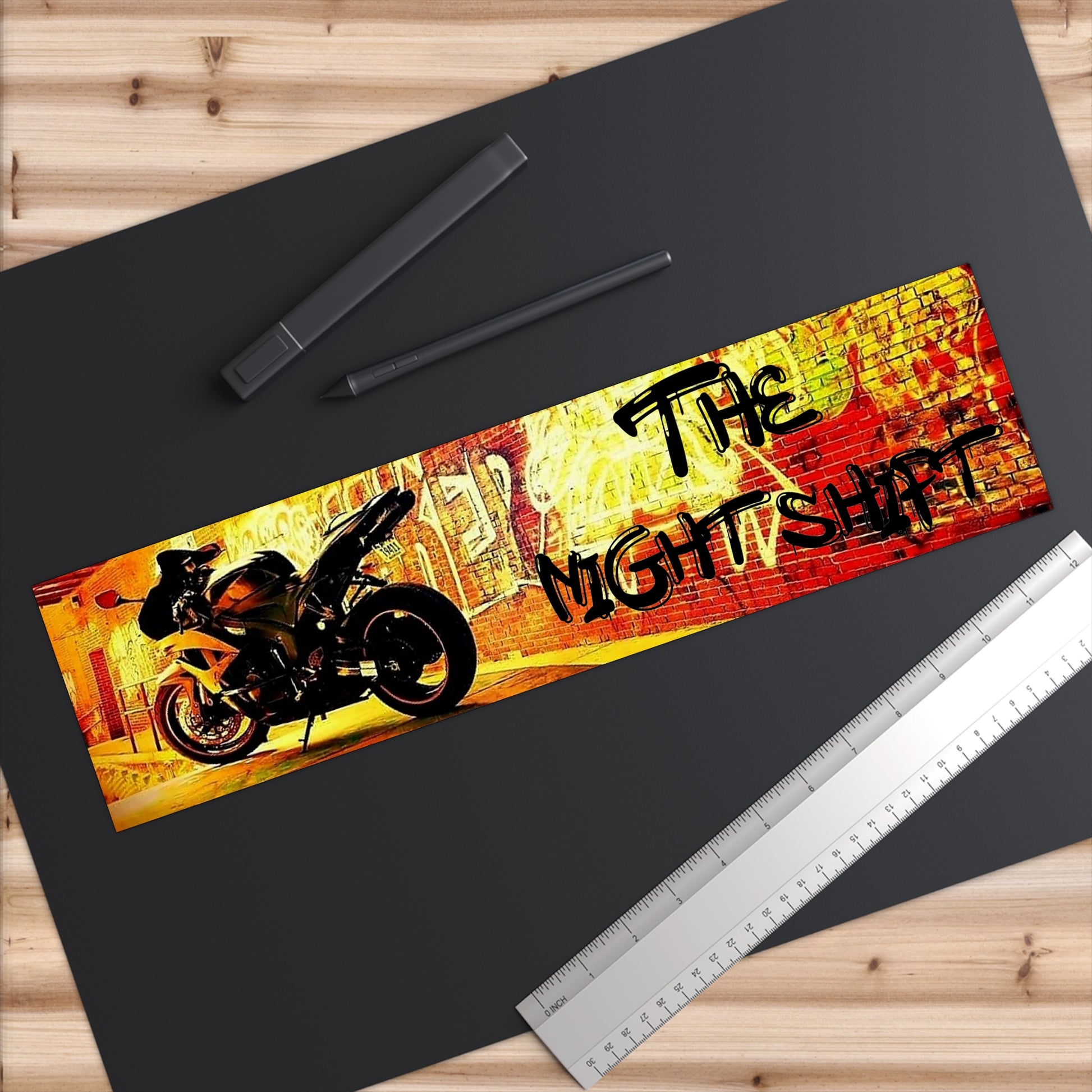 The Night Shift-Bumper Sticker 15" × 3.75" Rectangle White Printify by The Night Shift Automotive Apparel