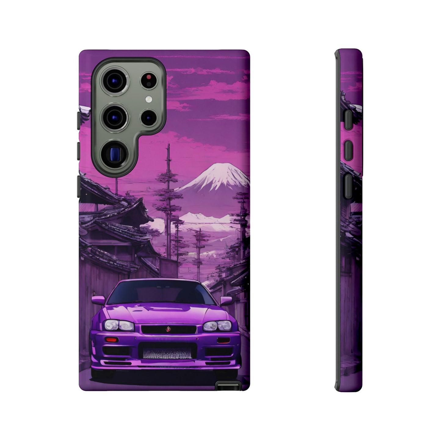 Nissan Skyline R34 Mt Fuji-Dual Layer Ultra Tough Phone Case Printify by The Night Shift Automotive Apparel