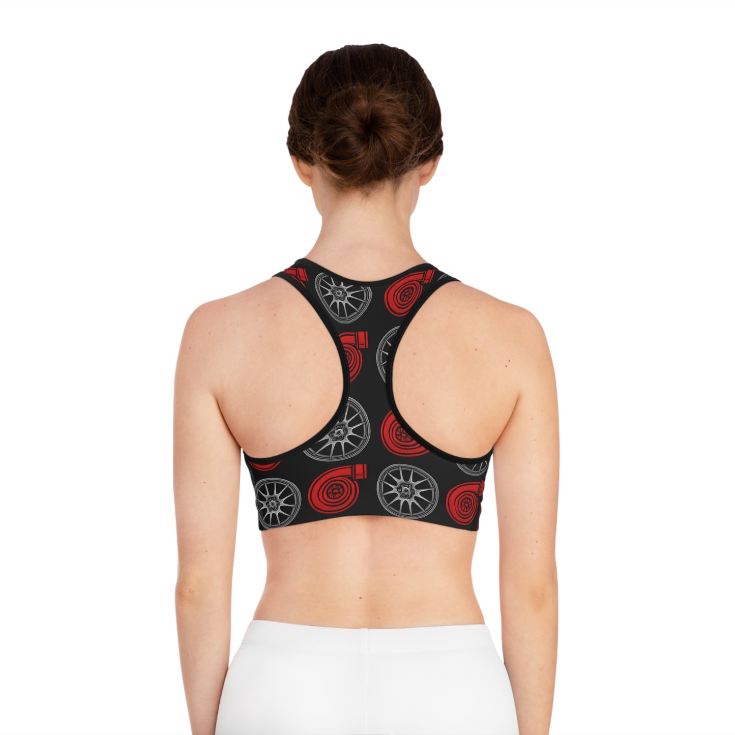 Women's Sports Bra Printify by The Night Shift Automotive Apparel