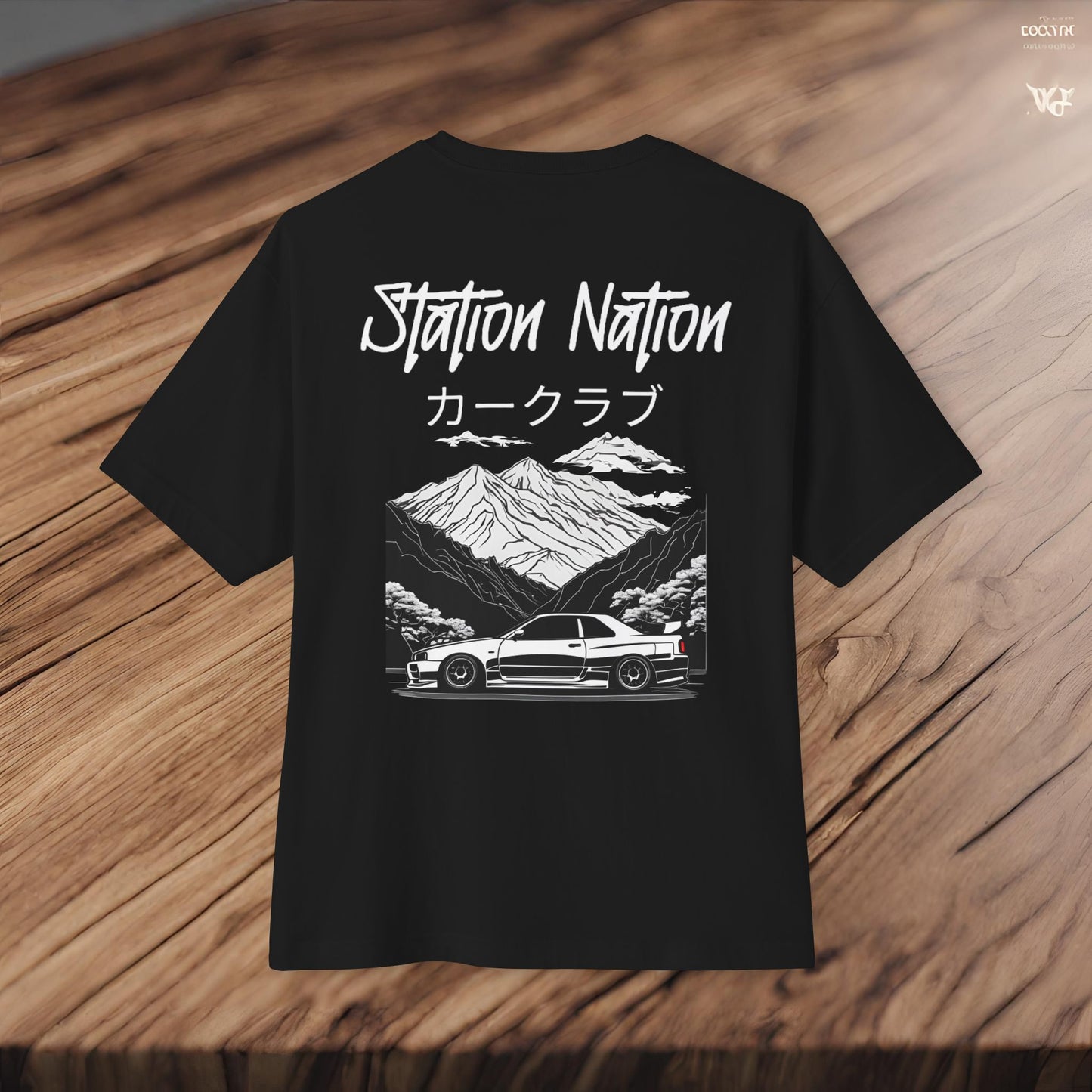 Station Nation-Premium, Ultra Soft Unisex Oversized Boxy Tee Printify by The Night Shift Automotive Apparel