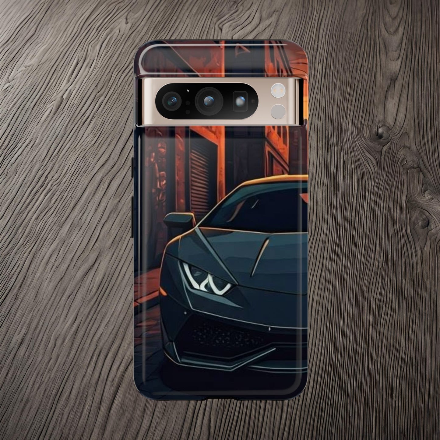 Lamborghini Huracan Street Life-Dual Layer Ultra Tough Phone Case Google Pixel 8 Pro Glossy Printify by The Night Shift Automotive Apparel