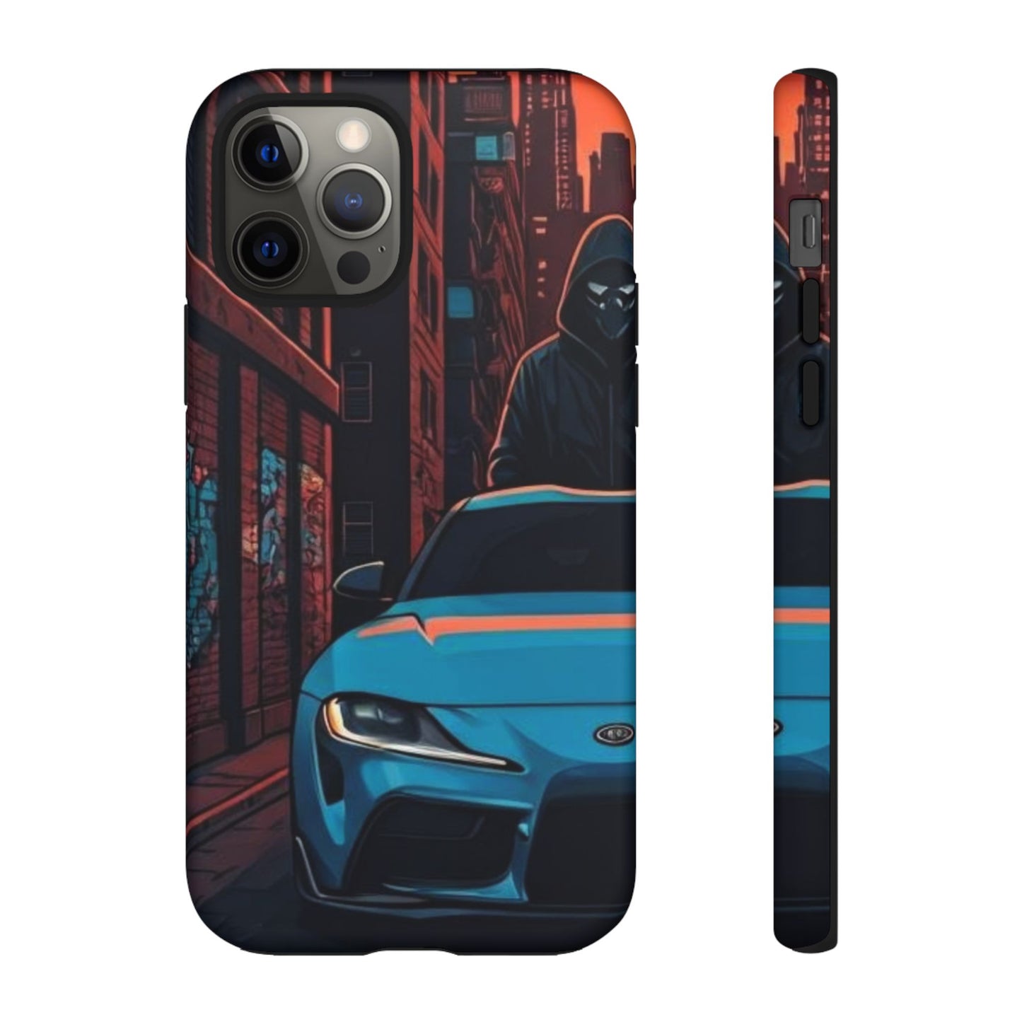 Toyota Supra MK-V Street Life-Dual Layer Ultra Tough Phone Case iPhone 12 Pro Matte Printify by The Night Shift Automotive Apparel