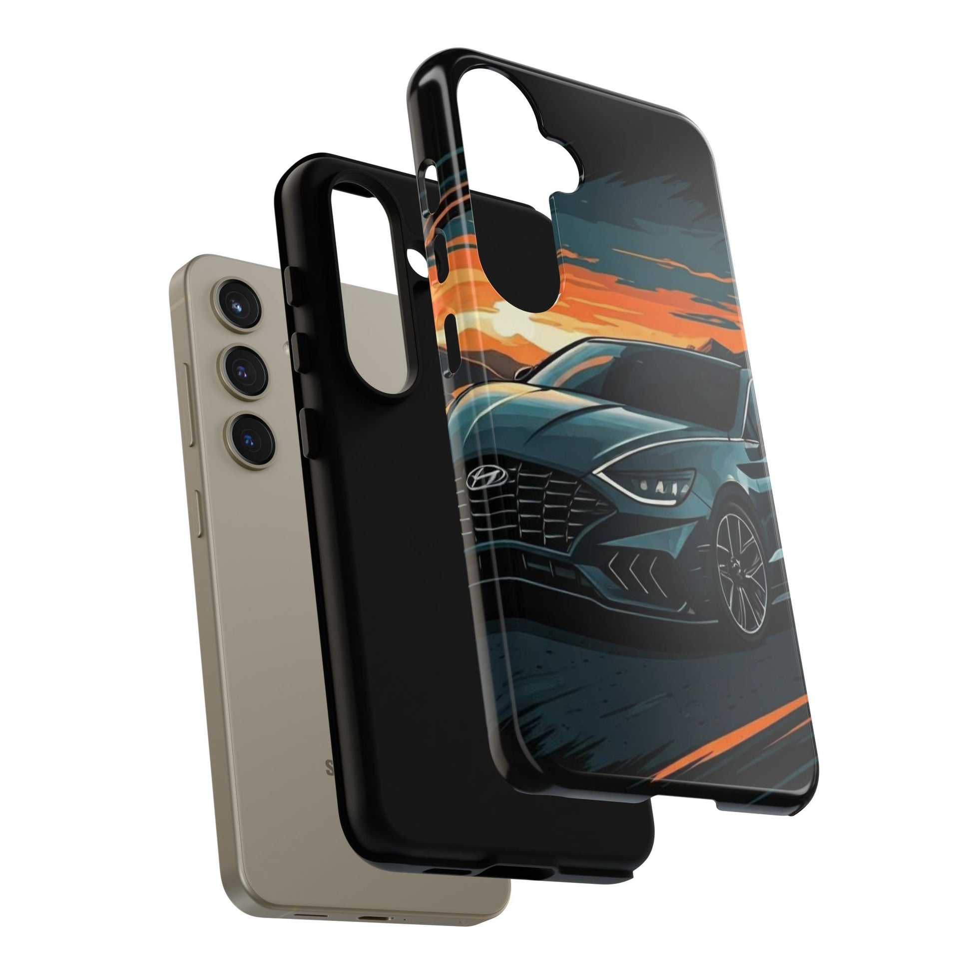 Hyundai Sonata-Sunset Drive-Dual Layer Ultra Tough Phone Case Printify by The Night Shift Automotive Apparel