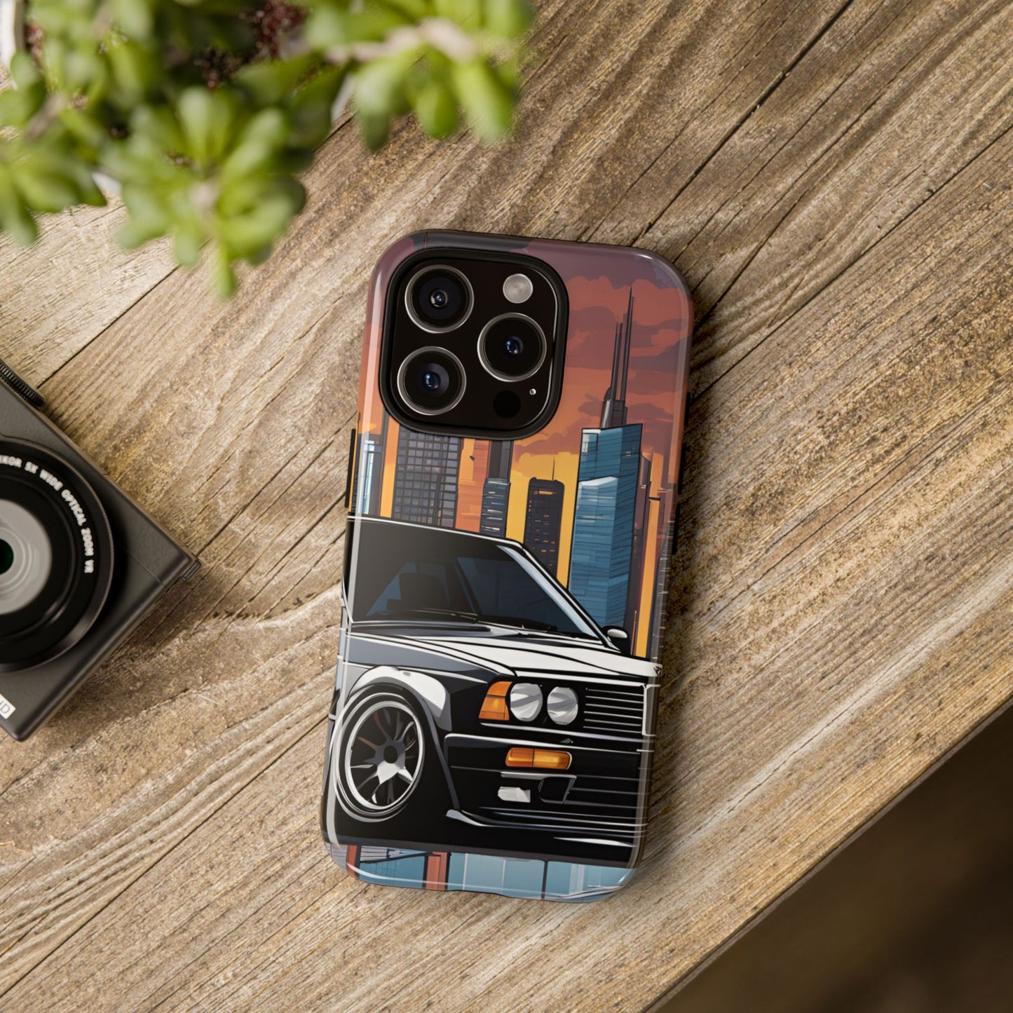 BMW E30 M3-Dual Layer Ultra Tough Phone Case iPhone 16 Pro Glossy Printify by The Night Shift Automotive Apparel