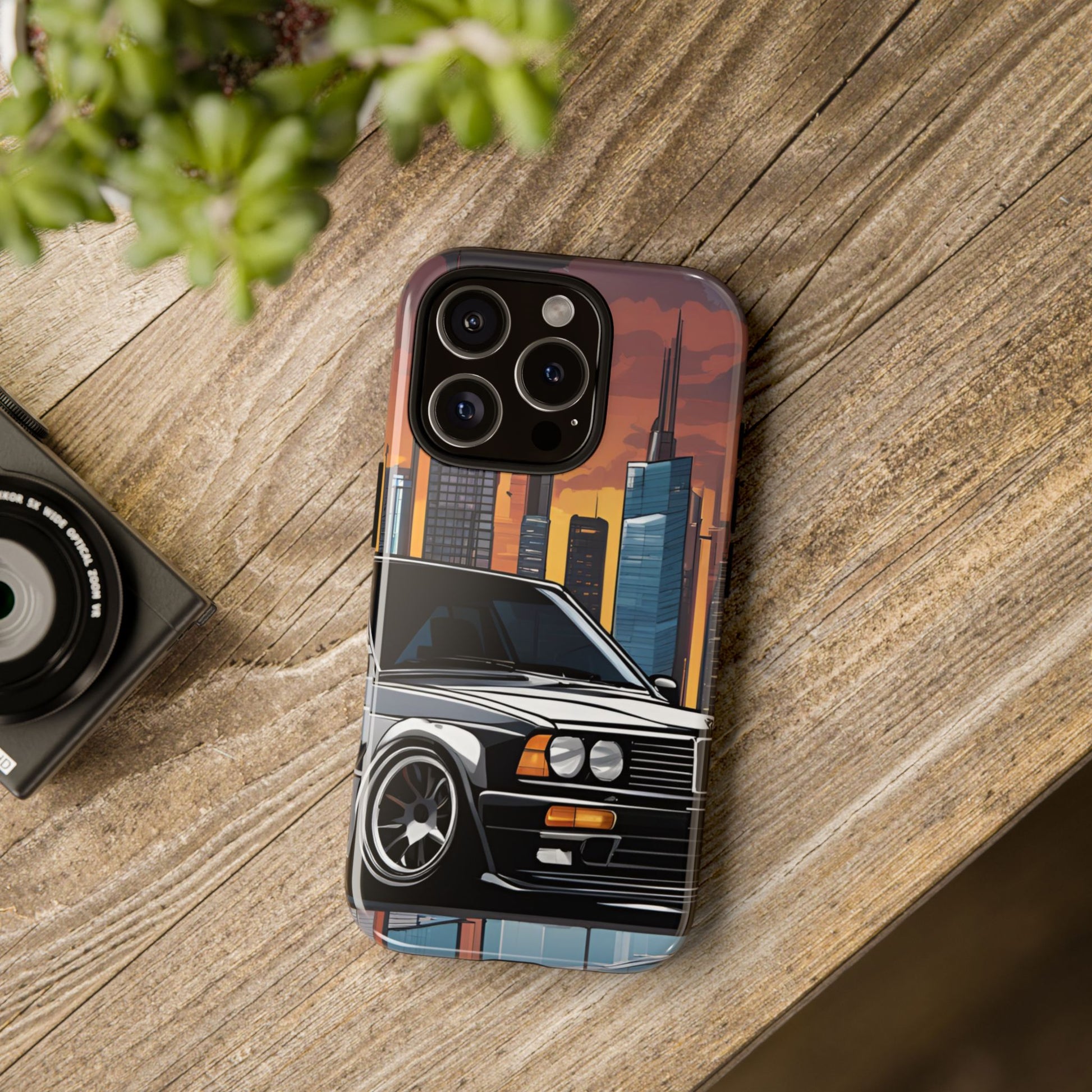 BMW E30 M3-Dual Layer Ultra Tough Phone Case iPhone 16 Pro Glossy Printify by The Night Shift Automotive Apparel
