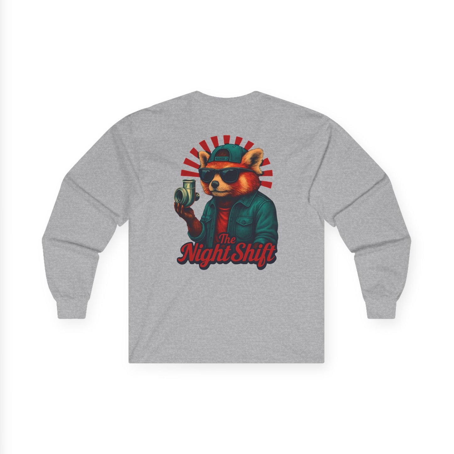 Good Vibes Red Panda-Premium, Ultra Soft Unisex Long Sleeve Tee Printify by The Night Shift Automotive Apparel