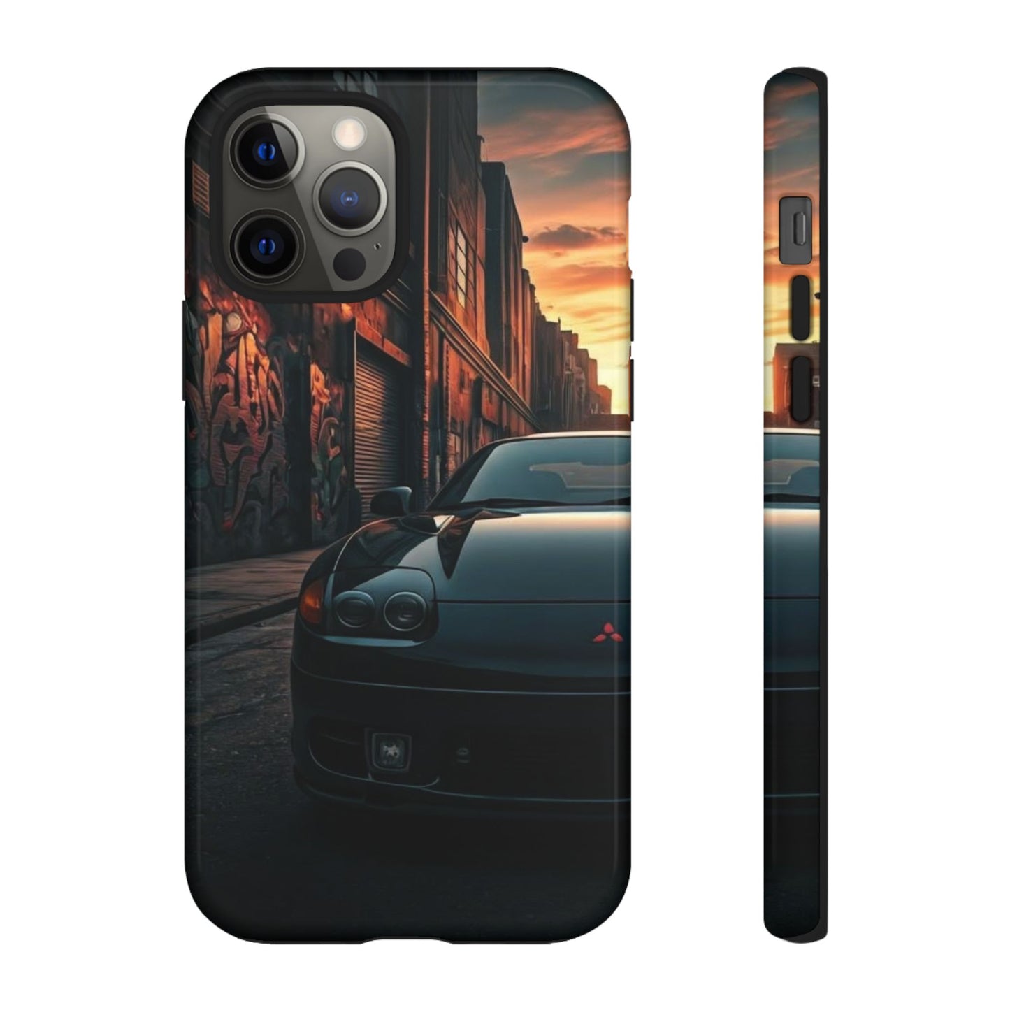 Mitsubishi 3000GT VR4 Street Life-Dual Layer Ultra Tough Phone Case iPhone 12 Pro Glossy Printify by The Night Shift Automotive Apparel
