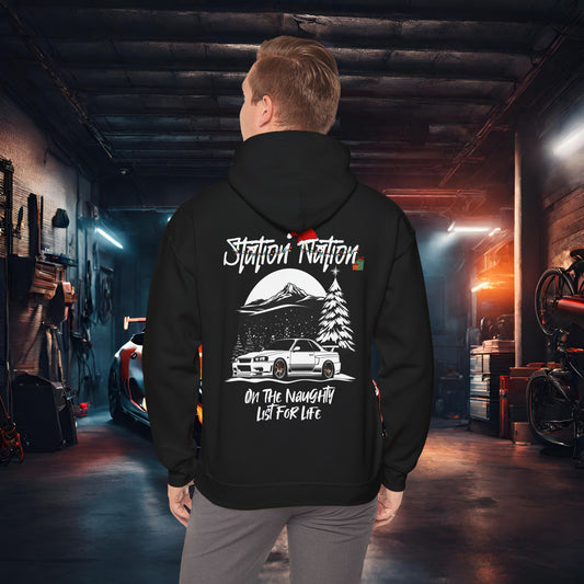 🎁 Christmas Limited Edition Station Nation-Ultra Soft, Premium Hoodie Black Printify by The Night Shift Automotive Apparel