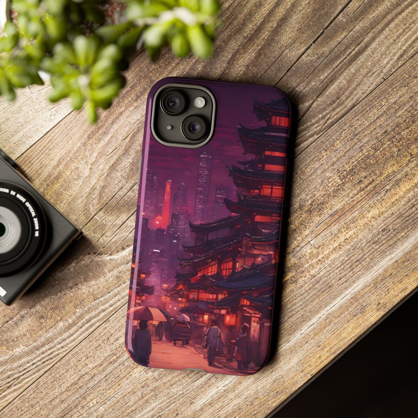 Traditional Japanese Village Countryside-Dual Layer Ultra Tough Phone Case iPhone 15 Plus Glossy Printify by The Night Shift Automotive Apparel