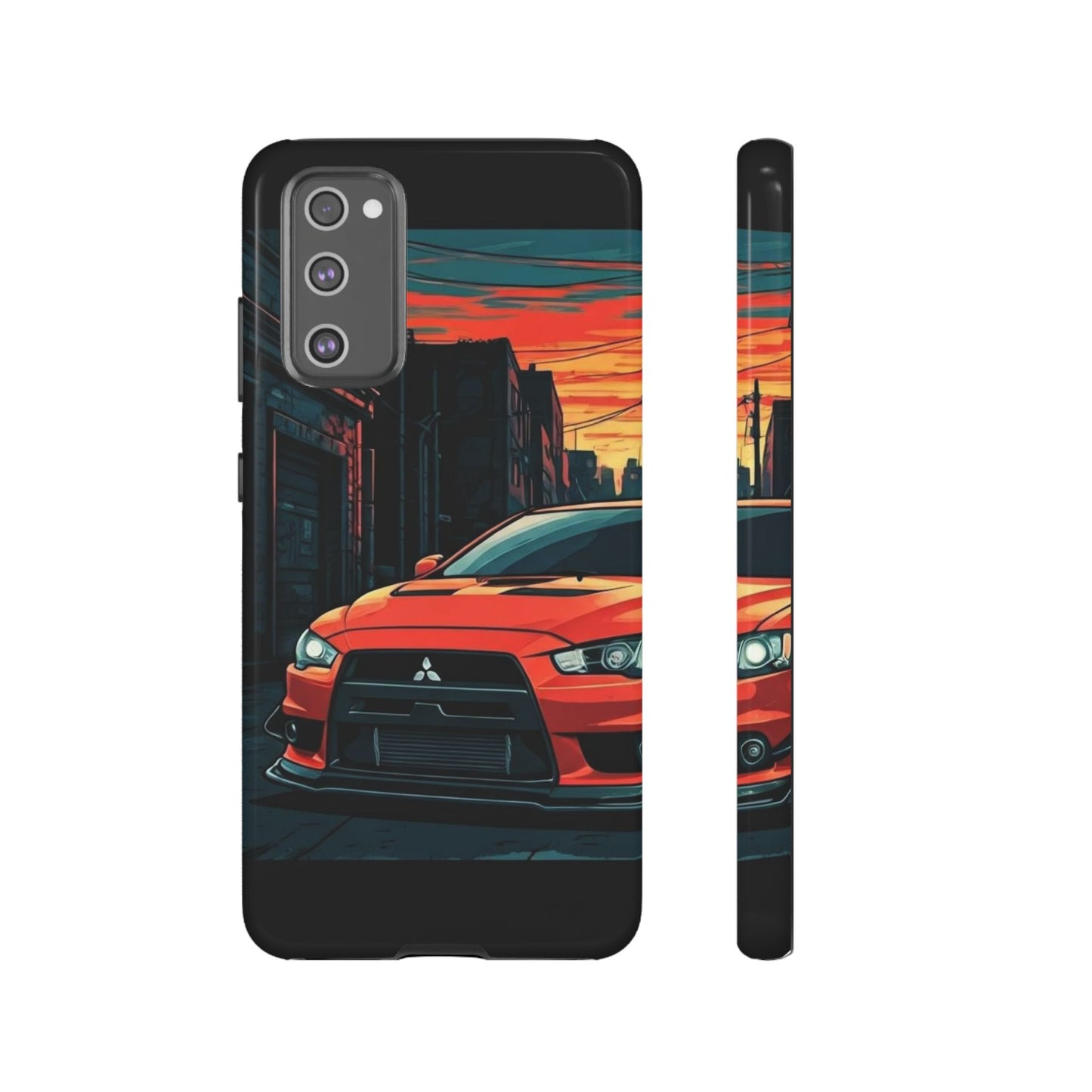 Mitsubishi Evo X Street Life-Dual Layer Ultra Tough Phone Case Printify by The Night Shift Automotive Apparel