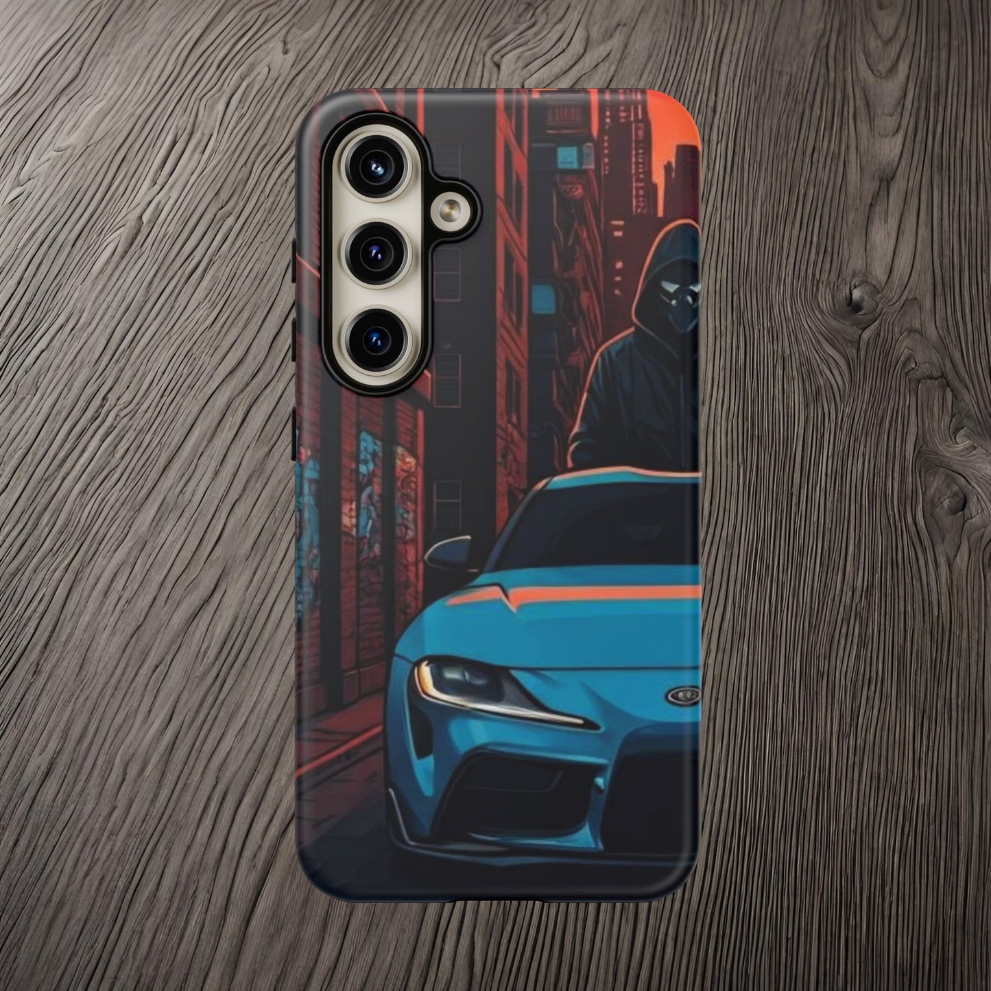 Toyota Supra MK-V Street Life-Dual Layer Ultra Tough Phone Case Samsung Galaxy S24 Matte Printify by The Night Shift Automotive Apparel