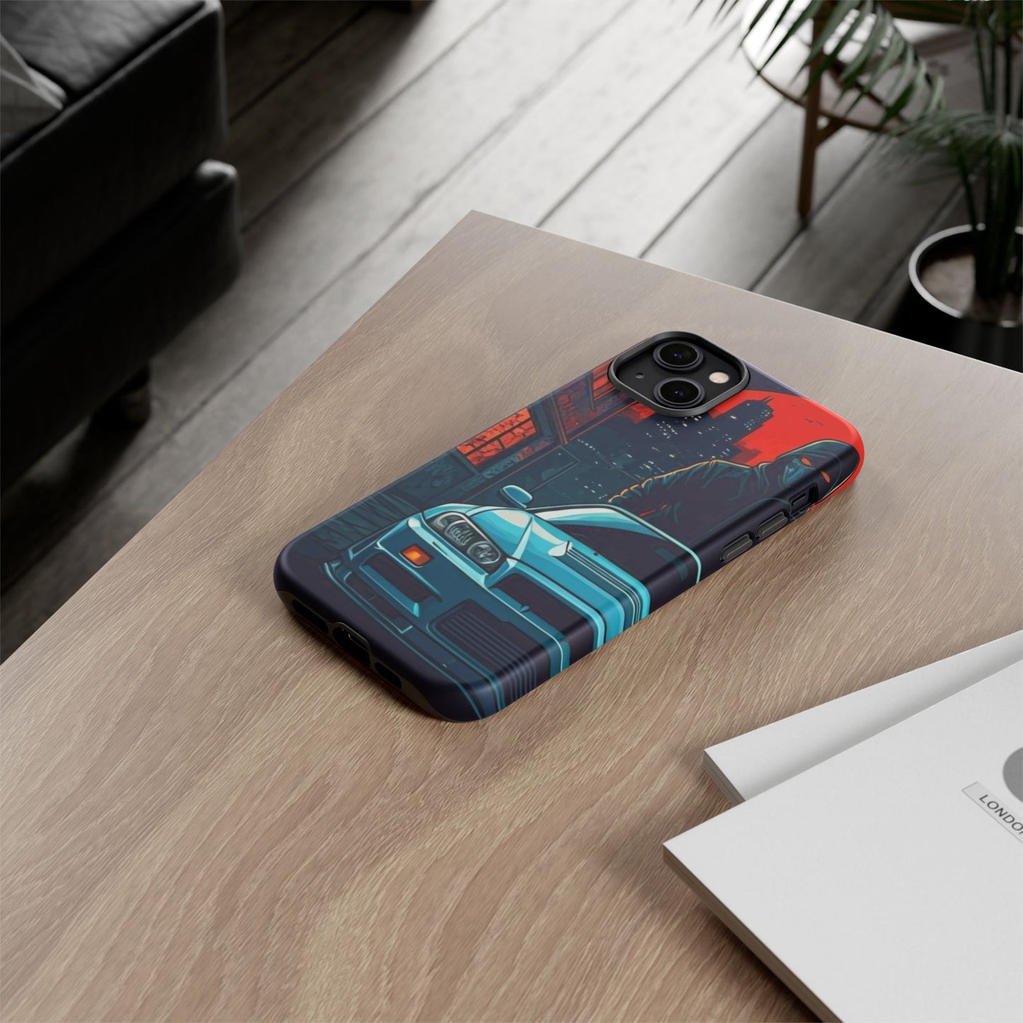 Nissan Skyline R34 Street Life-Dual Layer Ultra Tough Phone Case iPhone 14 Plus Matte Printify by The Night Shift Automotive Apparel