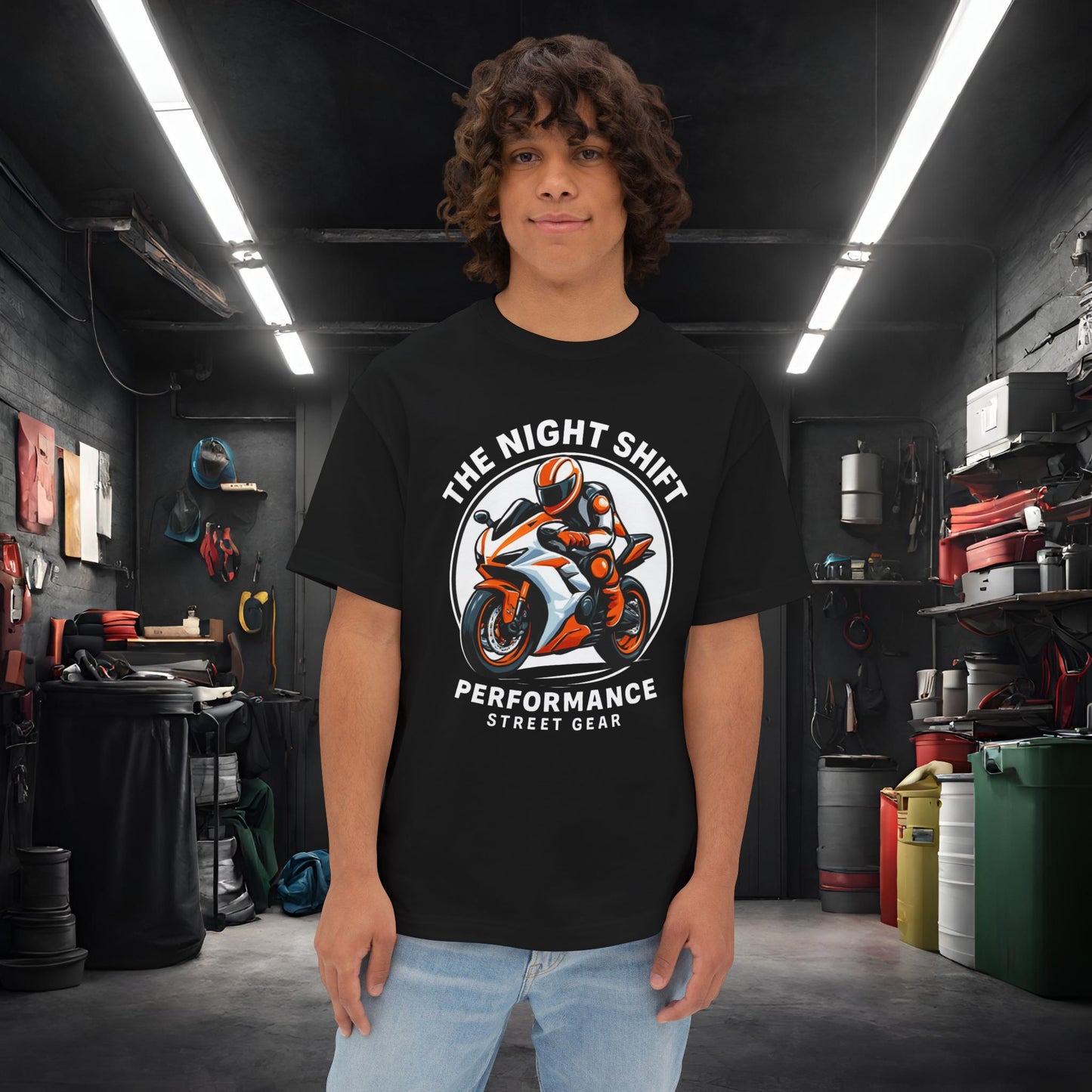 The Night Shift-Premium, Ultra Soft Unisex Oversized Boxy Tee