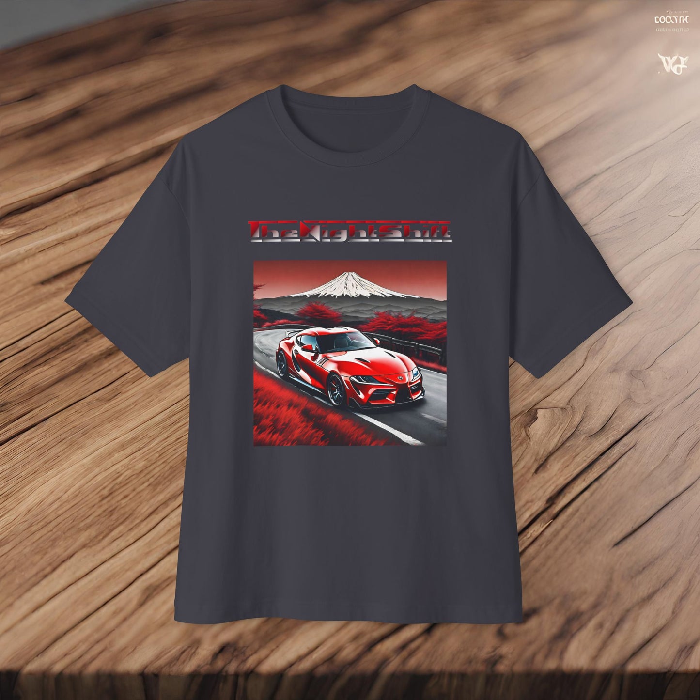 Toyota Supra MK-V Mt Fuji-Premium, Ultra Soft, Unisex Oversized Boxy Tee Printify by The Night Shift Automotive Apparel