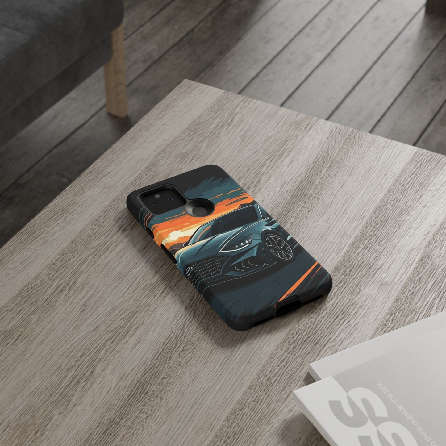 Hyundai Sonata-Sunset Drive-Dual Layer Ultra Tough Phone Case Google Pixel 5 5G Matte Printify by The Night Shift Automotive Apparel