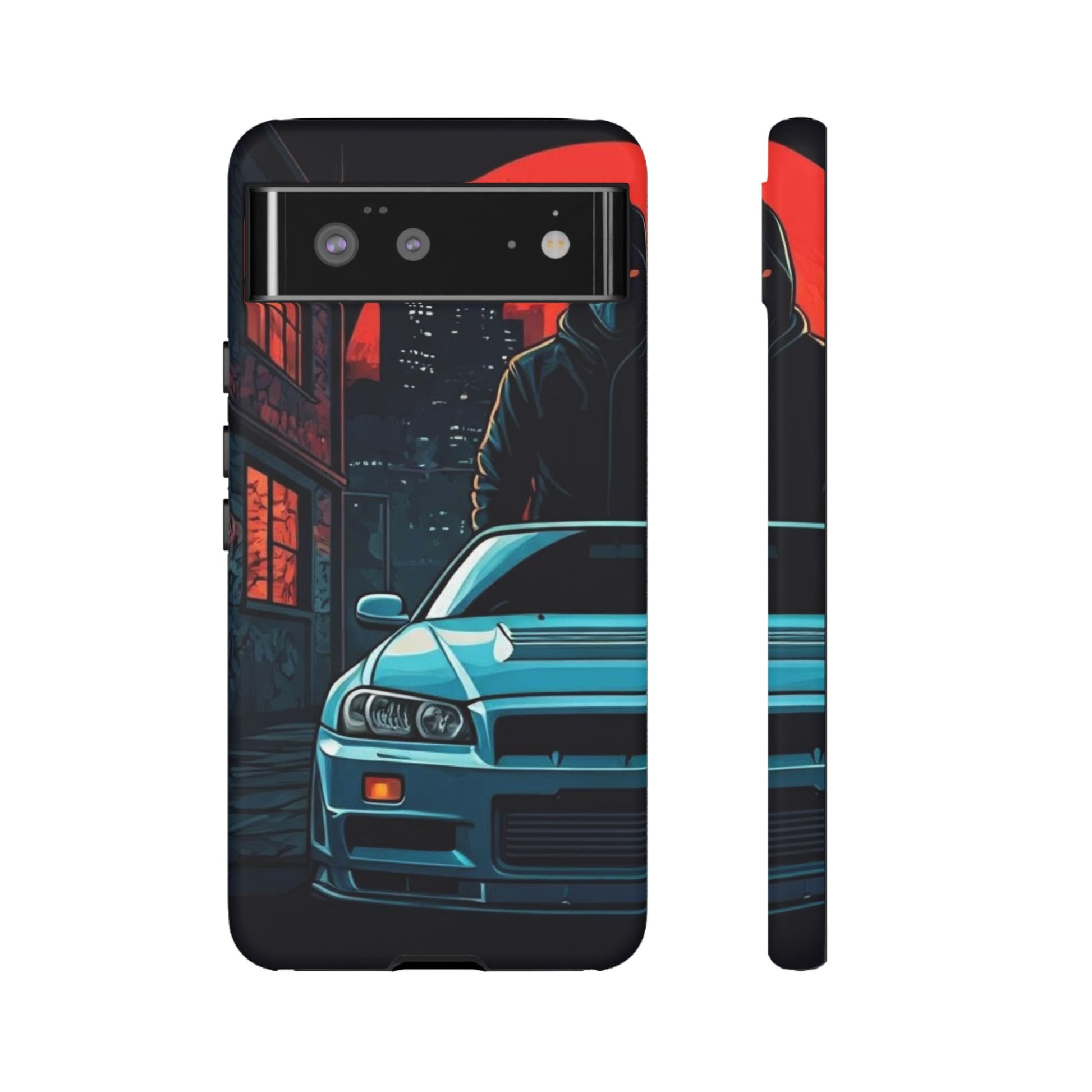 Nissan Skyline R34 Street Life-Dual Layer Ultra Tough Phone Case Printify by The Night Shift Automotive Apparel