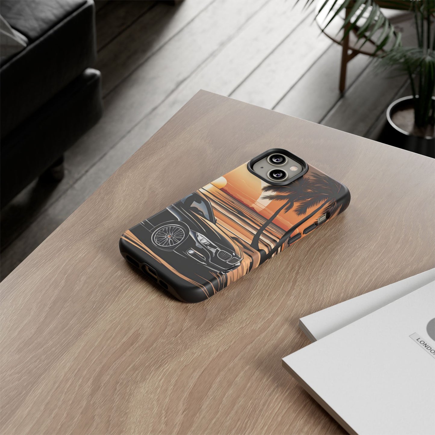 BMW Sunset On The Beach-Dual Layer Ultra Tough Phone Case iPhone 14 Matte Printify by The Night Shift Automotive Apparel
