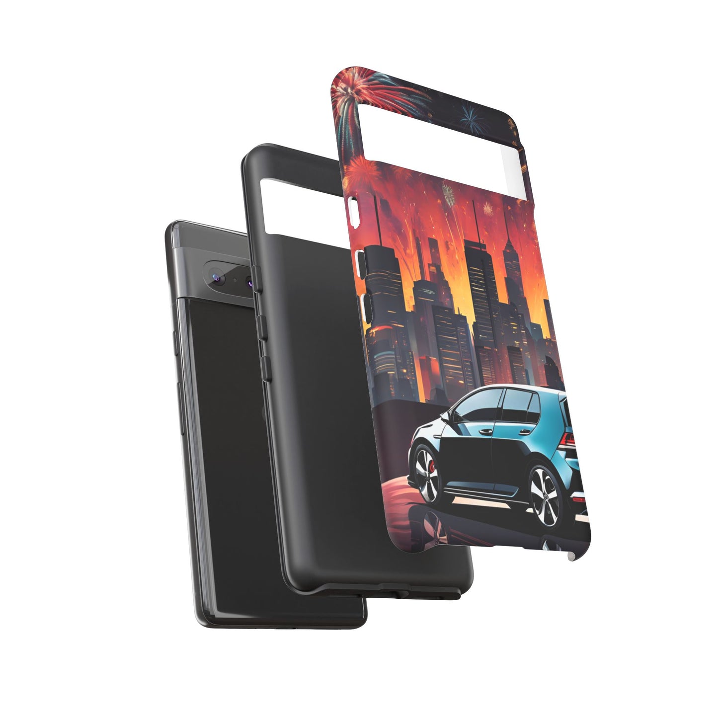 Volkswagon Golf GTI Fireworks-Dual Layer Ultra Tough Phone Case Printify by The Night Shift Automotive Apparel