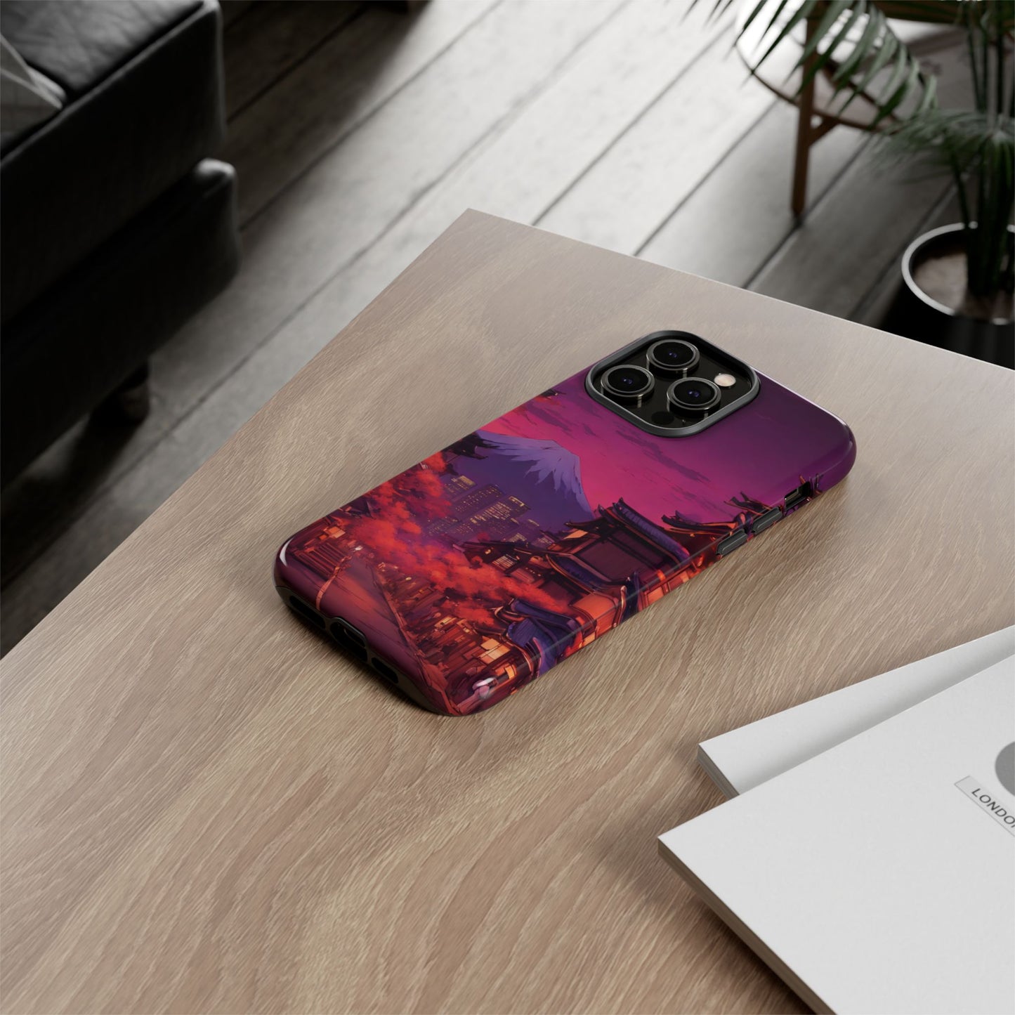 Traditional Japanese Village Countryside-Dual Layer Ultra Tough Phone Case iPhone 14 Pro Max Glossy Printify by The Night Shift Automotive Apparel