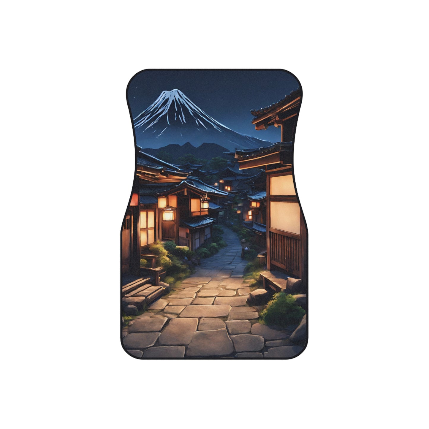 Traditional Japanese Village Countryside-Premium, High Quality Car Floor Mats (Set of 2 Front Floor Mats) Printify by The Night Shift Automotive Apparel