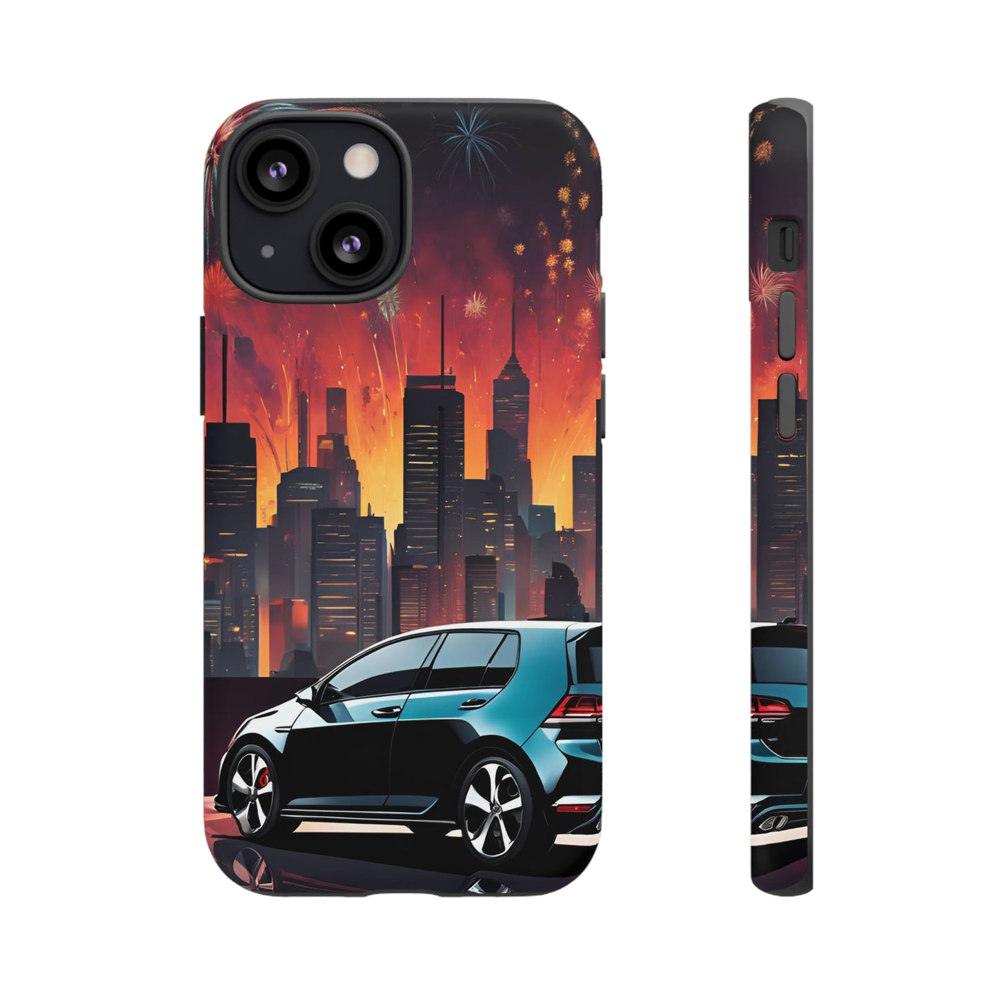 Volkswagon Golf GTI Fireworks-Dual Layer Ultra Tough Phone Case Printify by The Night Shift Automotive Apparel
