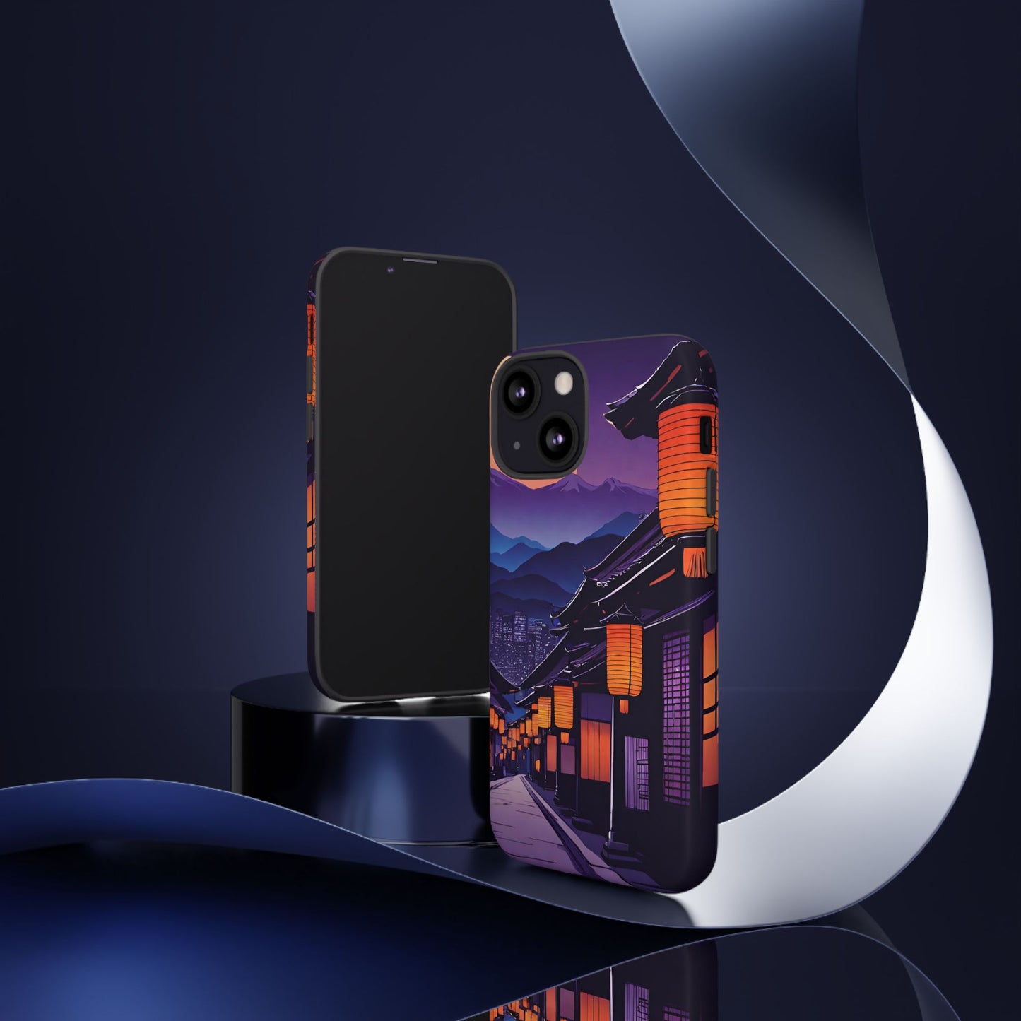 Traditional Japanese Village Countryside-Dual Layer Ultra Tough Phone Case iPhone 13 Mini Matte Printify by The Night Shift Automotive Apparel