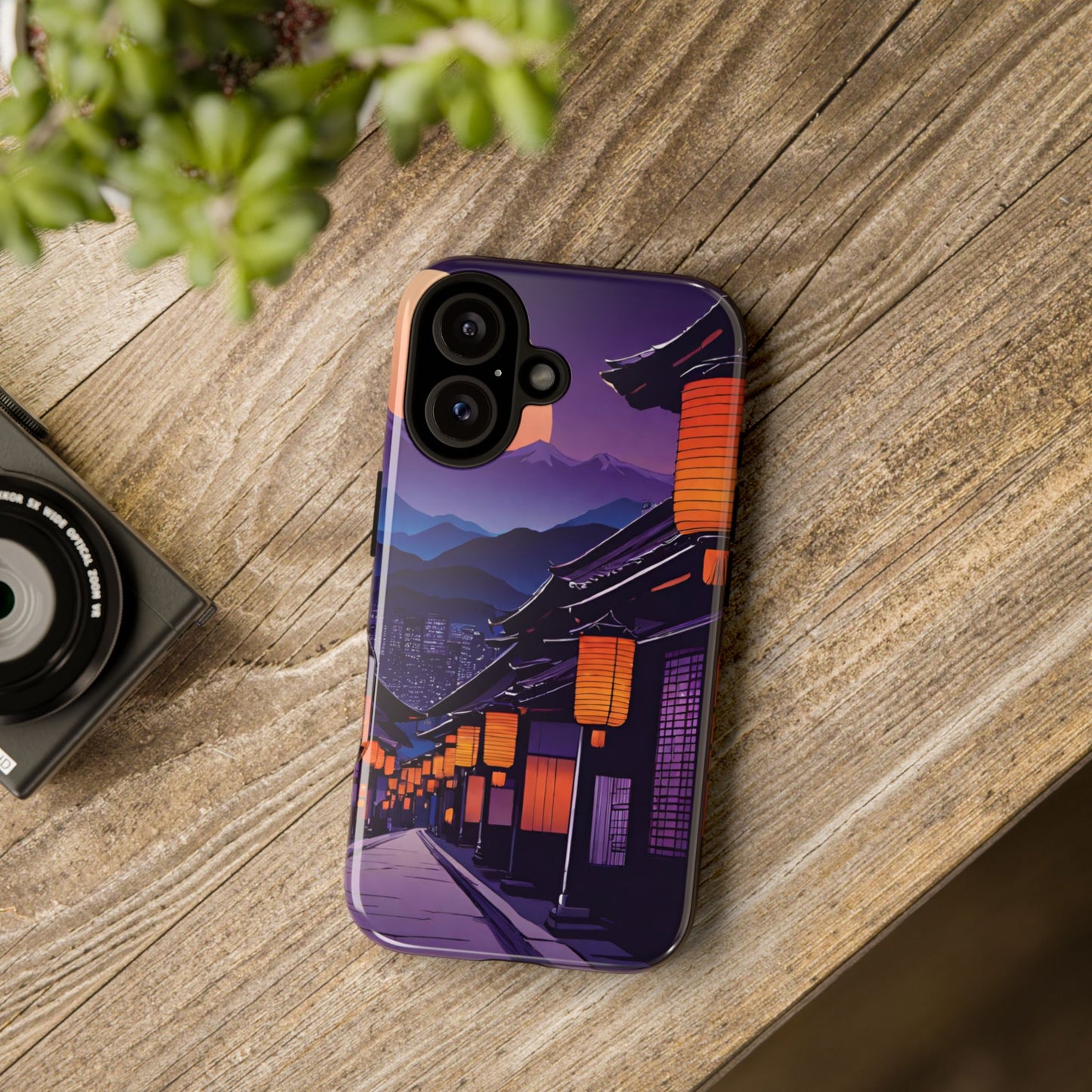 Traditional Japanese Village Countryside-Dual Layer Ultra Tough Phone Case iPhone 16 Glossy Printify by The Night Shift Automotive Apparel