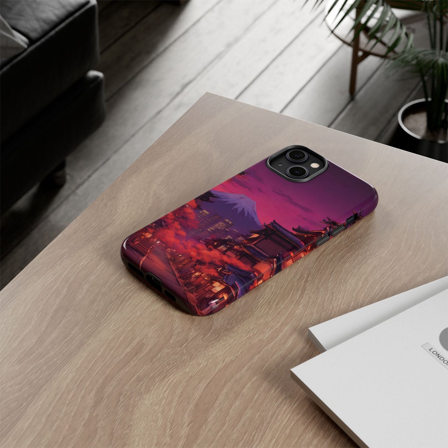 Traditional Japanese Village Countryside-Dual Layer Ultra Tough Phone Case iPhone 14 Plus Glossy Printify by The Night Shift Automotive Apparel