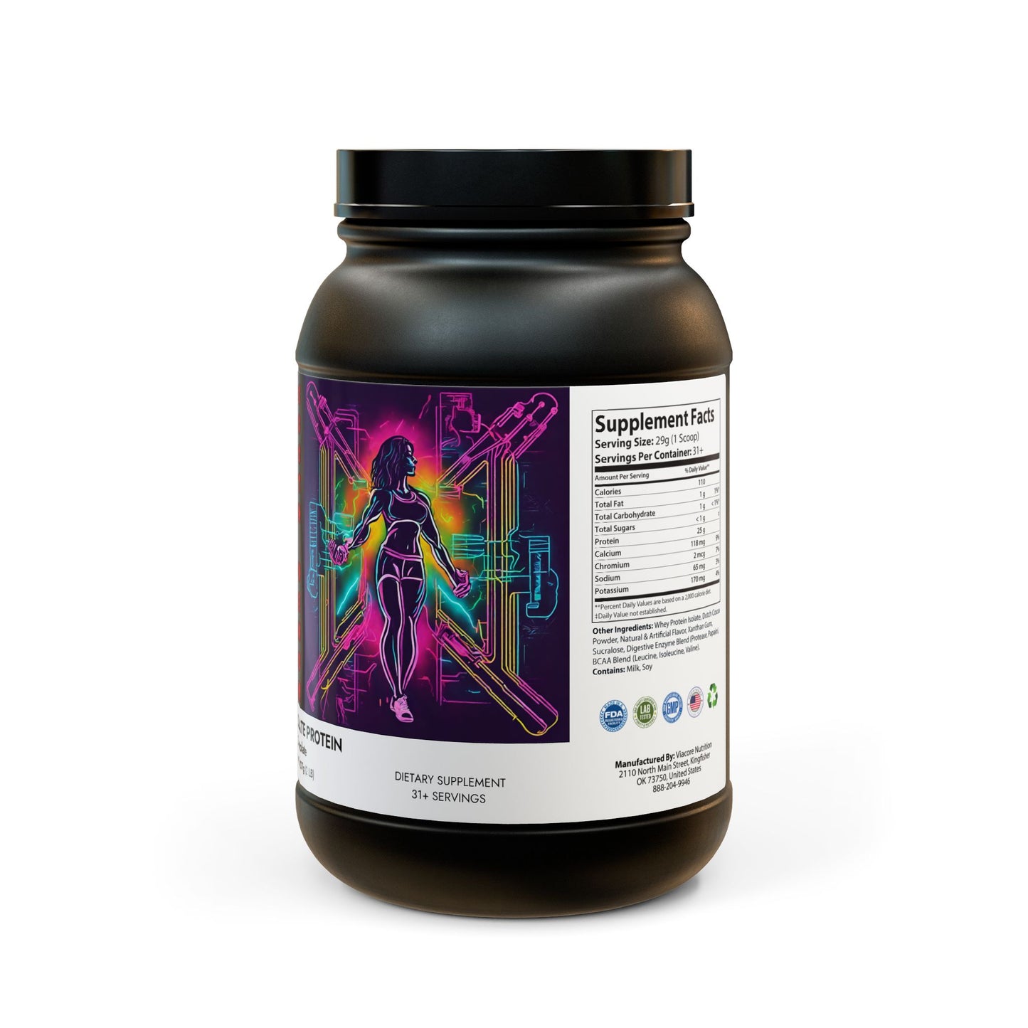 Growth Venom - Premium Whey Isolate Protein Supplement (Chocolate) (907g, 2lb) Printify by The Night Shift Automotive Apparel