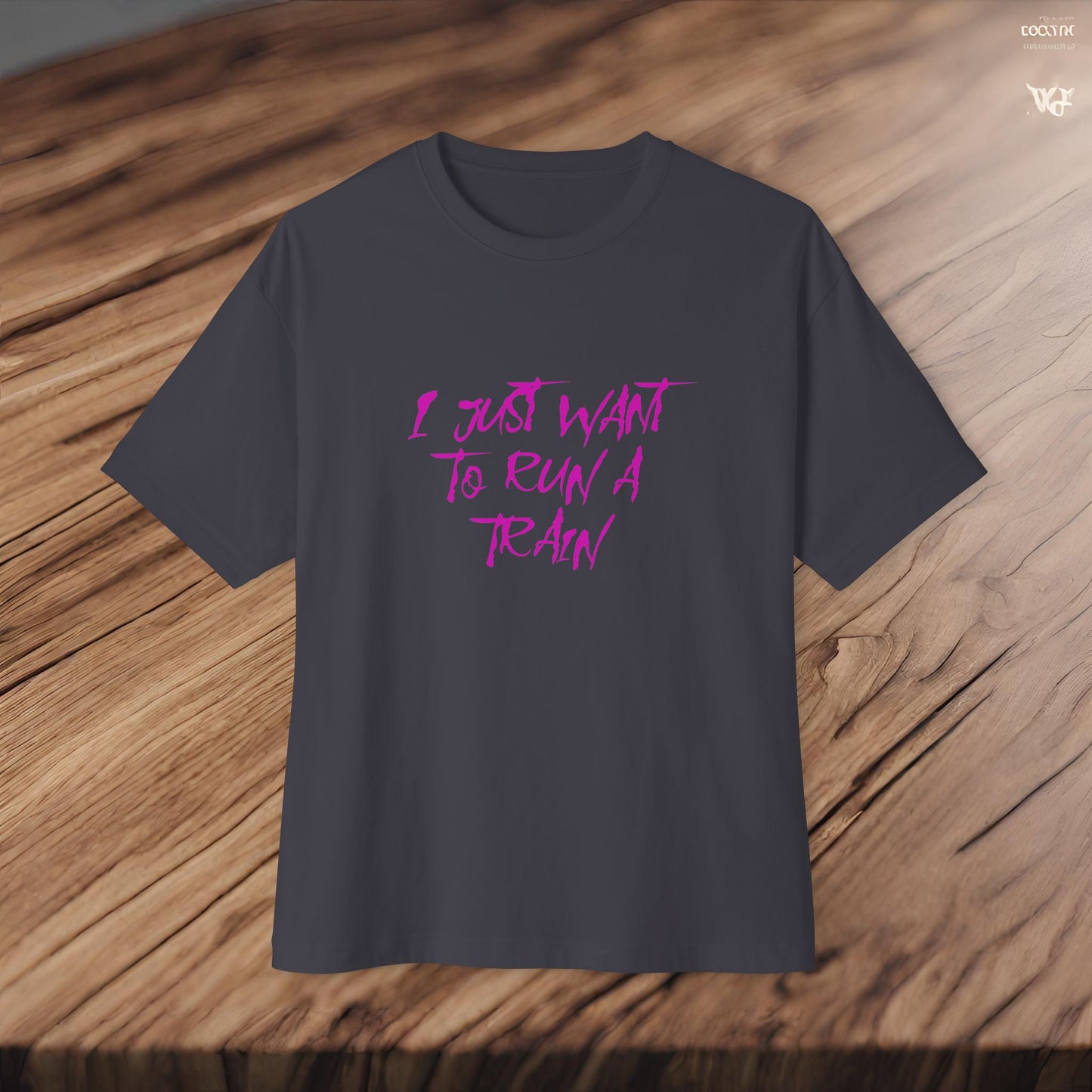 I Just Want To Run A Train-Premium, Ultra Soft Unisex Oversized Boxy Tee Printify by The Night Shift Automotive Apparel