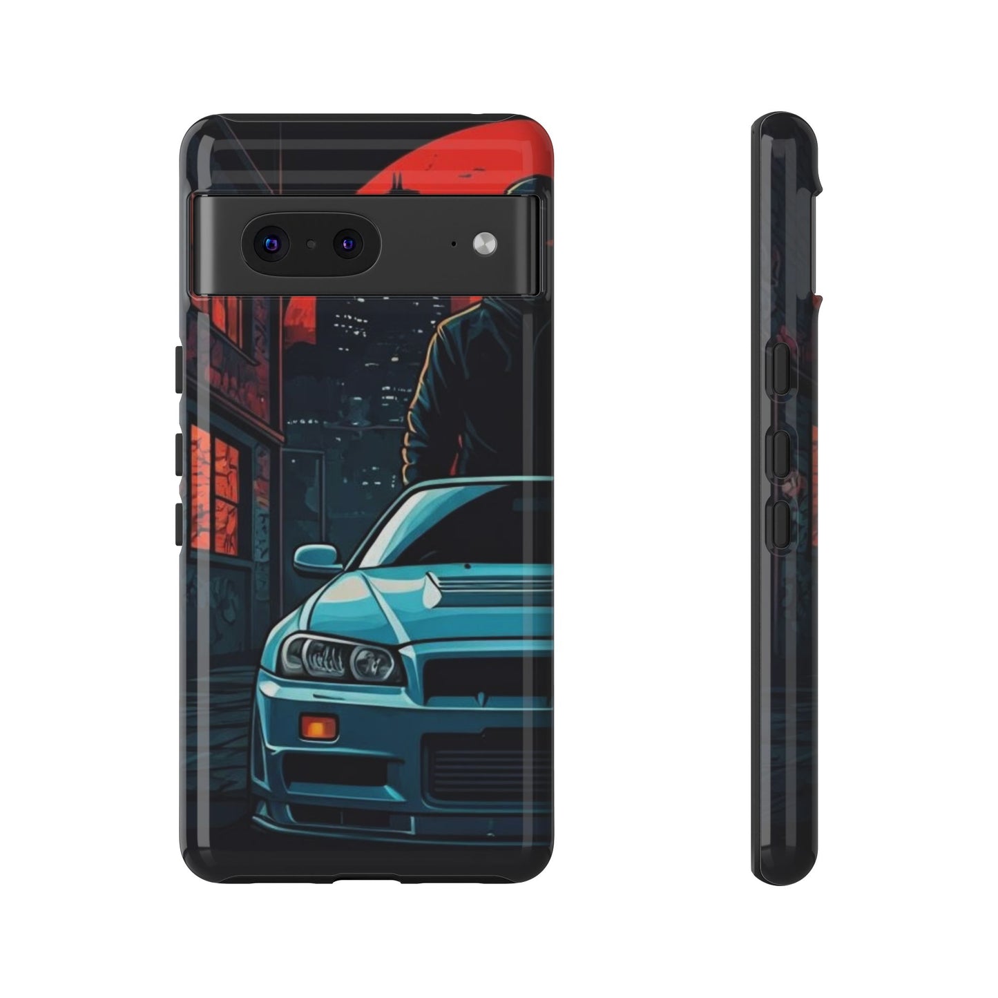 Nissan Skyline R34 Street Life-Dual Layer Ultra Tough Phone Case Printify by The Night Shift Automotive Apparel