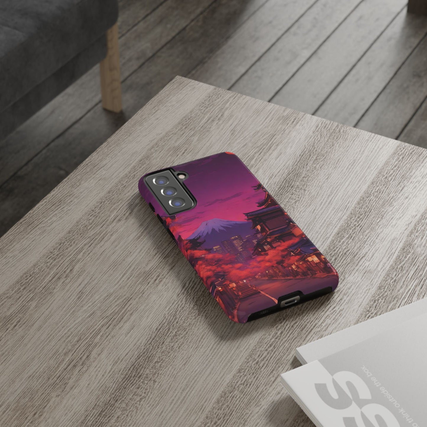 Traditional Japanese Village Countryside-Dual Layer Ultra Tough Phone Case Samsung Galaxy S21 FE Glossy Printify by The Night Shift Automotive Apparel