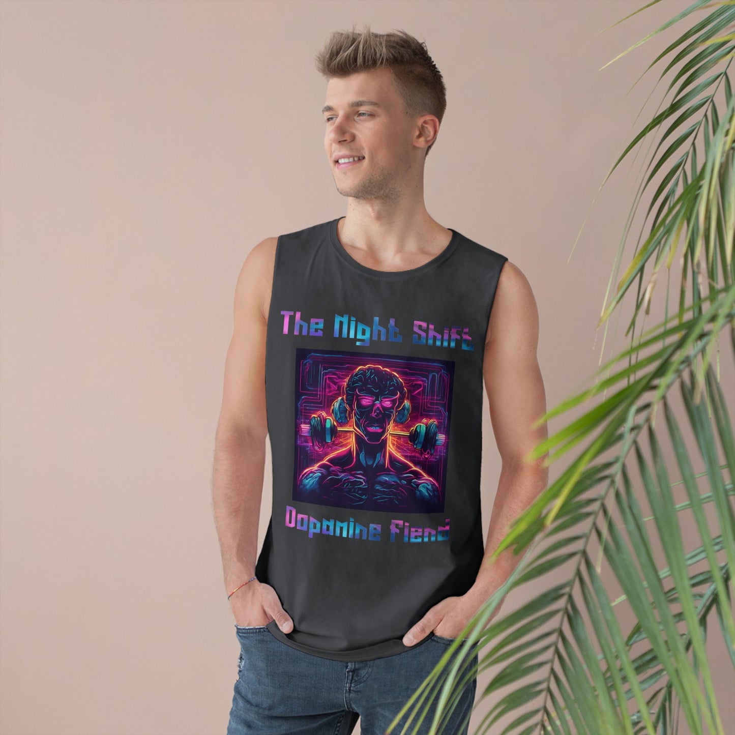 Dopamine Fiend - Premium Unisex Barnard Tank Top Printify by The Night Shift Automotive Apparel