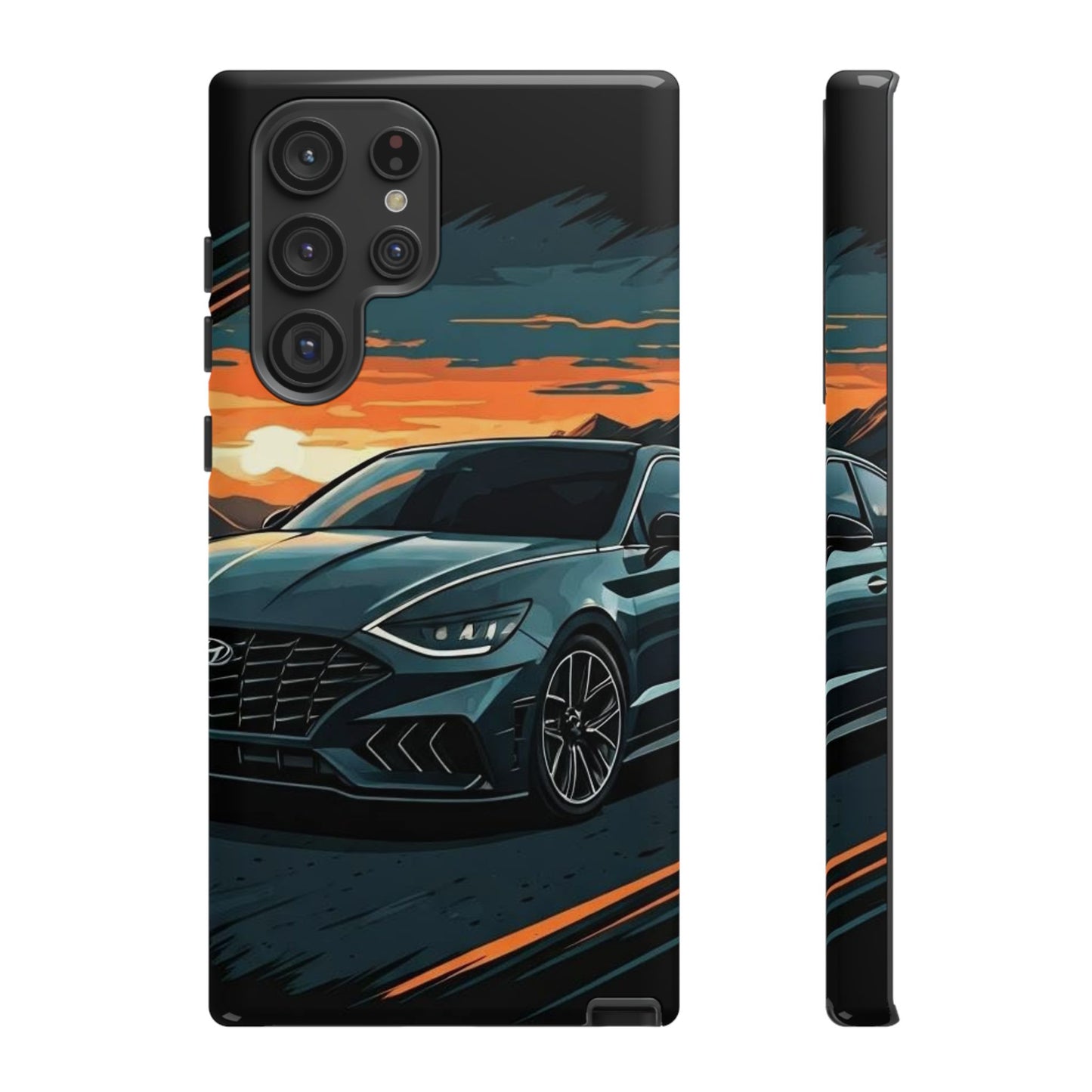 Hyundai Sonata-Sunset Drive-Dual Layer Ultra Tough Phone Case Printify by The Night Shift Automotive Apparel
