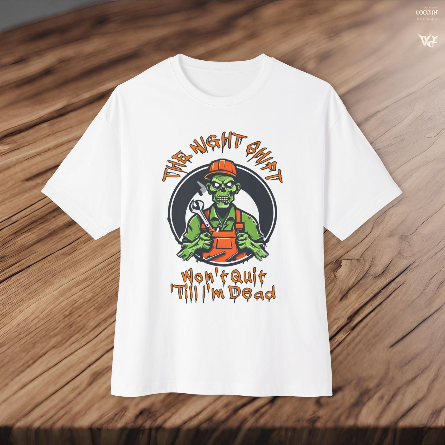Zombie Mechanic-Premium, Ultra Soft Unisex Oversized Boxy Tee Printify by The Night Shift Automotive Apparel