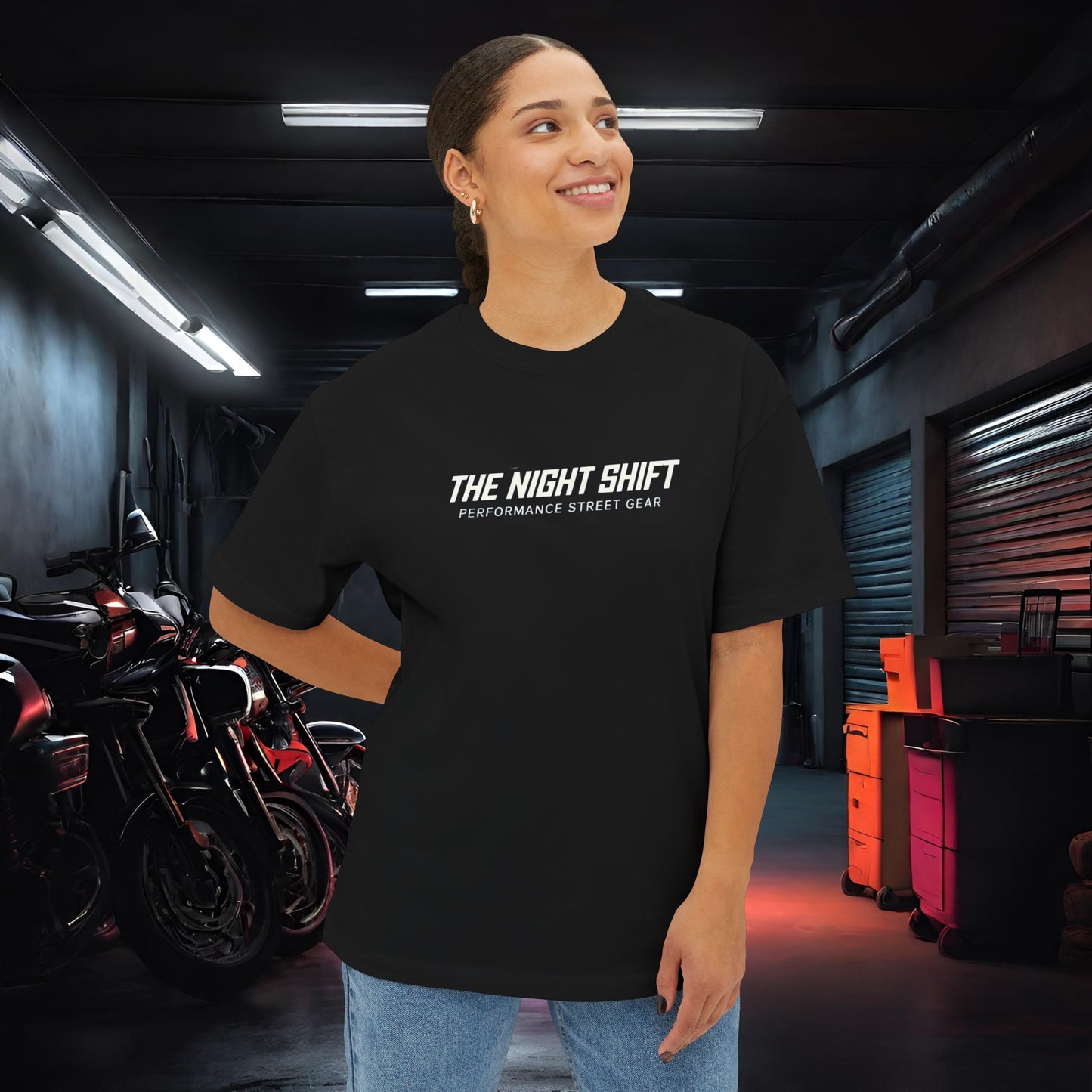 The Night Shift Essentials-Ultra Soft, Premium Unisex Oversized Boxy Tee Printify by The Night Shift Automotive Apparel