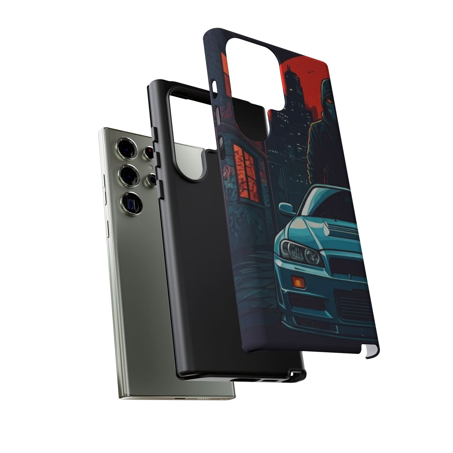 Nissan Skyline R34 Street Life-Dual Layer Ultra Tough Phone Case Printify by The Night Shift Automotive Apparel