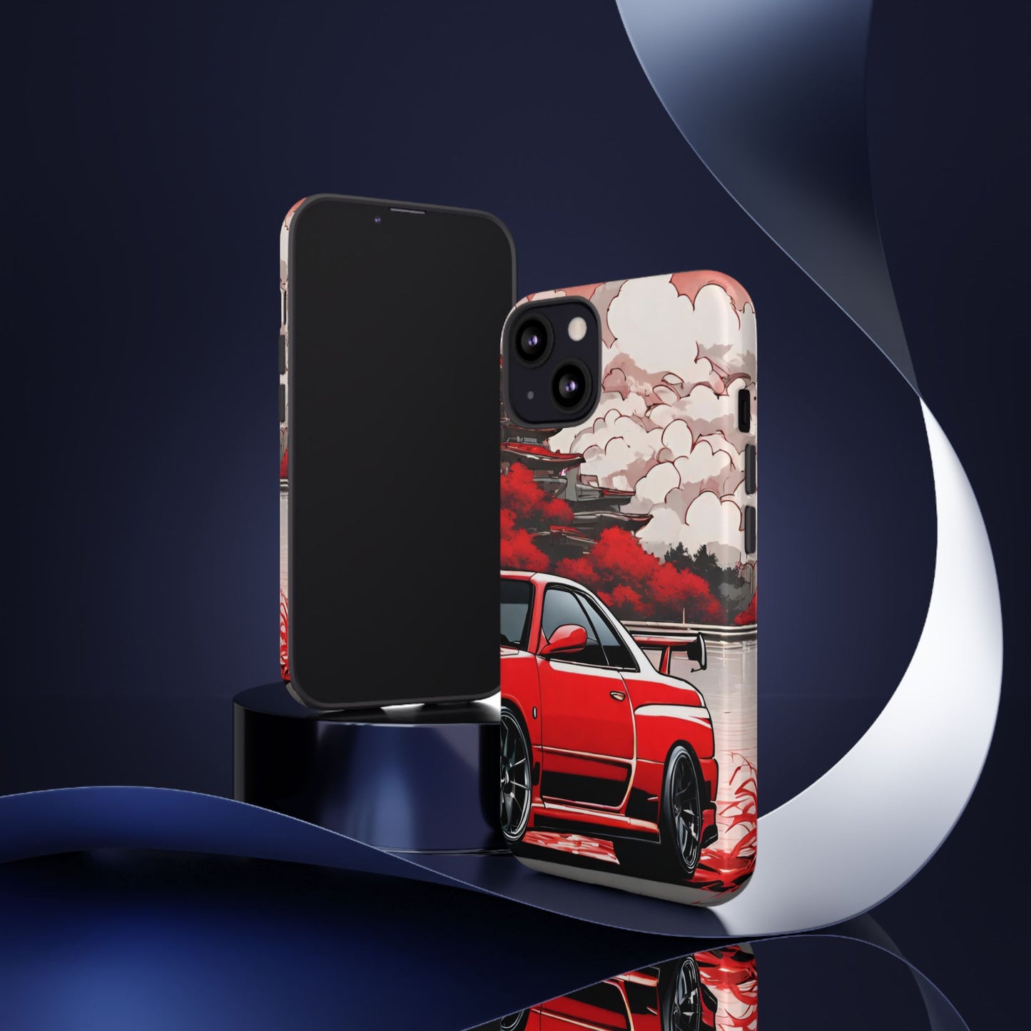 Nissan Skyline R34-Dual Layer Ultra Tough Phone Case iPhone 13 Glossy Printify by The Night Shift Automotive Apparel