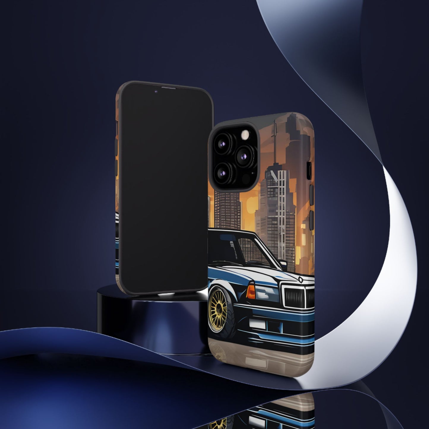 Mercedes Benz 190e Evo-Dual Layer Ultra Tough Phone Case iPhone 13 Pro Glossy Printify by The Night Shift Automotive Apparel
