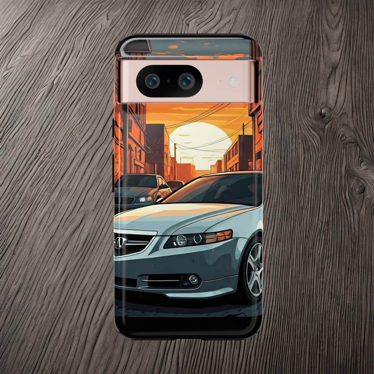 Acura TL Street Life-Dual Layer Ultra Tough Phone Case Google Pixel 8 Glossy Printify by The Night Shift Automotive Apparel