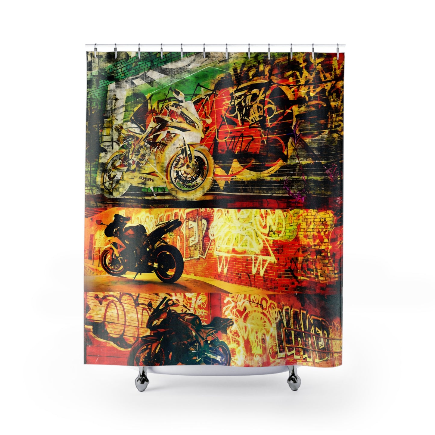 Shower Curtains 71" × 74" Printify by The Night Shift Automotive Apparel