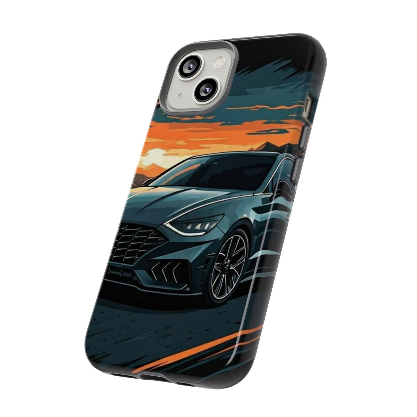 Hyundai Sonata-Sunset Drive-Dual Layer Ultra Tough Phone Case Printify by The Night Shift Automotive Apparel