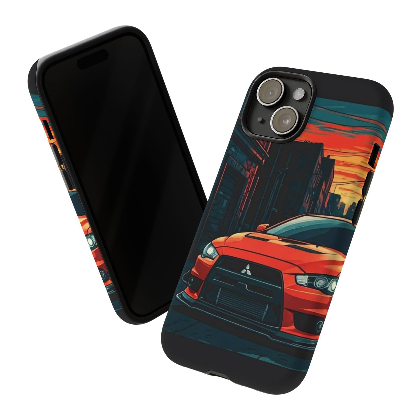 Mitsubishi Evo X Street Life-Dual Layer Ultra Tough Phone Case Printify by The Night Shift Automotive Apparel