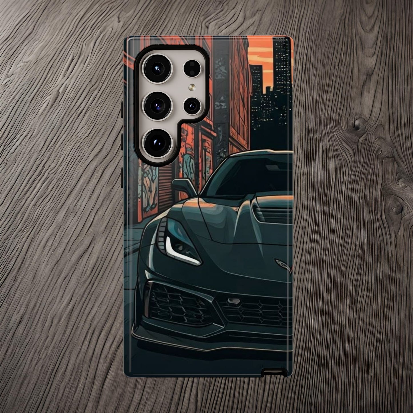 Chevy Corvette C7 Street Life-Dual Layer Ultra Tough Phone Case Samsung Galaxy S24 Ultra Glossy Printify by The Night Shift Automotive Apparel
