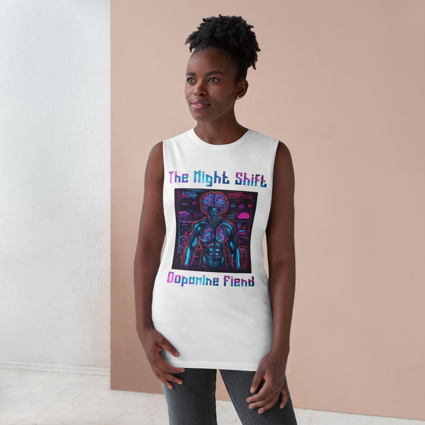 Dopamine Fiend - Premium Unisex Barnard Tank Top Printify by The Night Shift Automotive Apparel