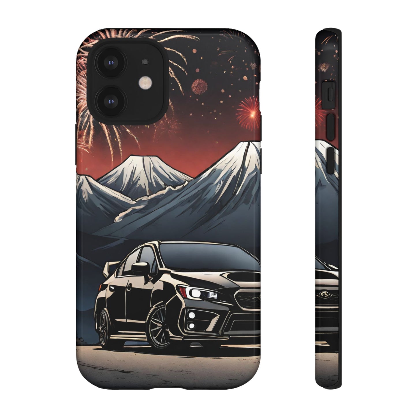 Subaru WRX/STI Fireworks-Dual Layer Ultra Tough Phone Case iPhone 12 Glossy Printify by The Night Shift Automotive Apparel