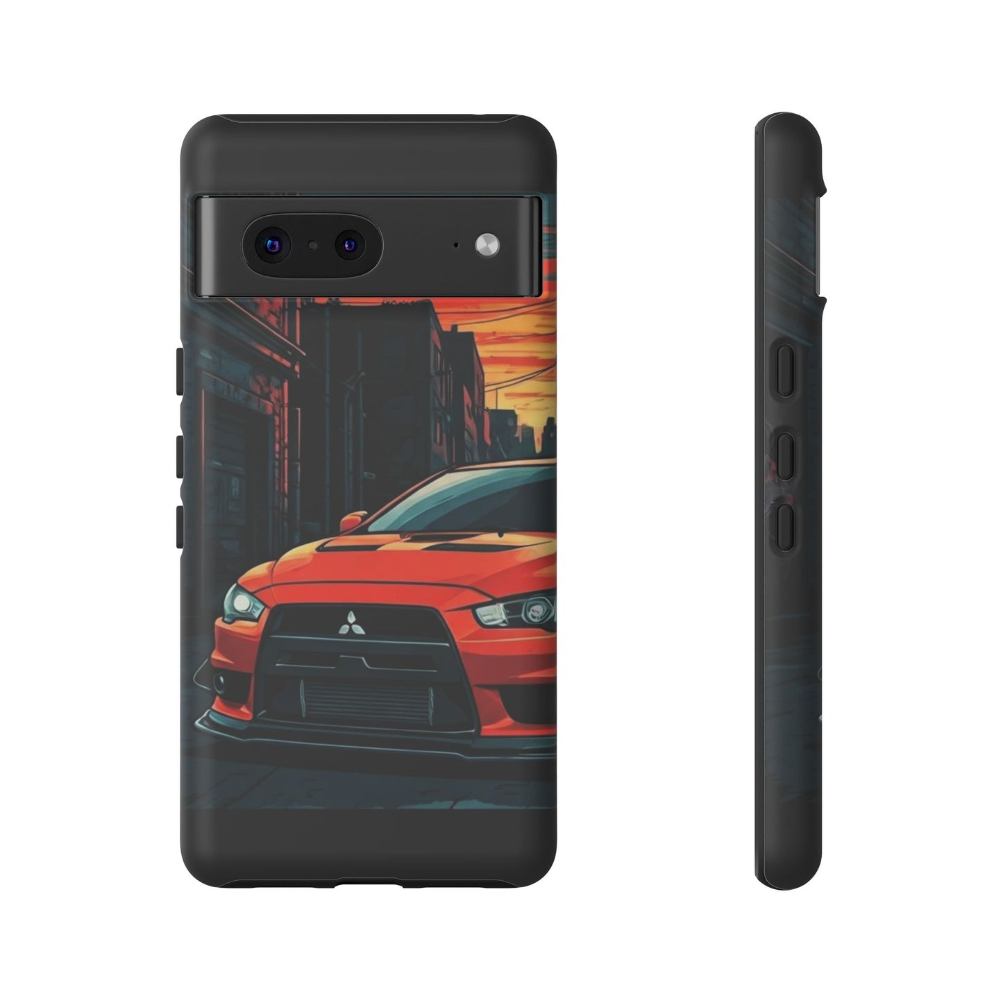 Mitsubishi Evo X Street Life-Dual Layer Ultra Tough Phone Case Printify by The Night Shift Automotive Apparel