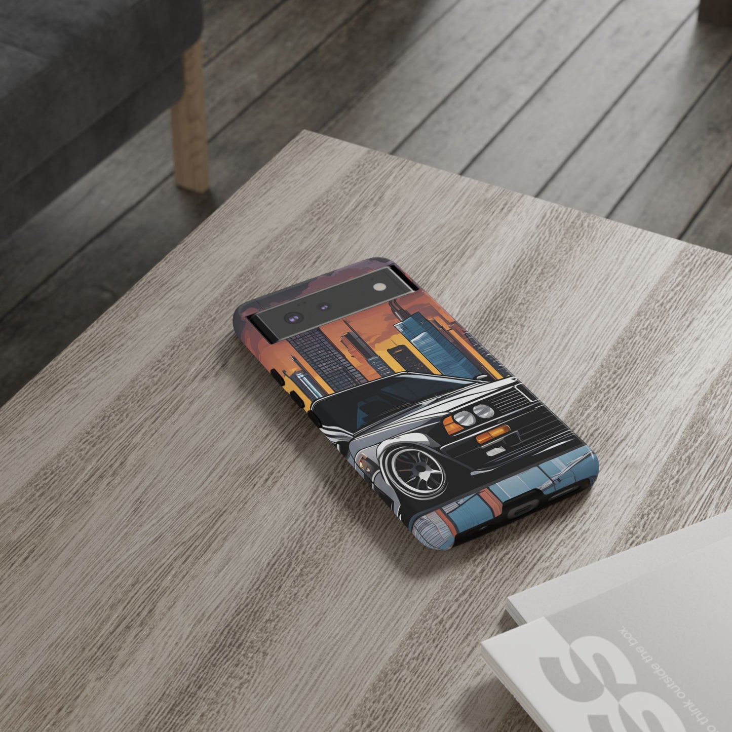 BMW E30 M3-Dual Layer Ultra Tough Phone Case Google Pixel 6 Glossy Printify by The Night Shift Automotive Apparel