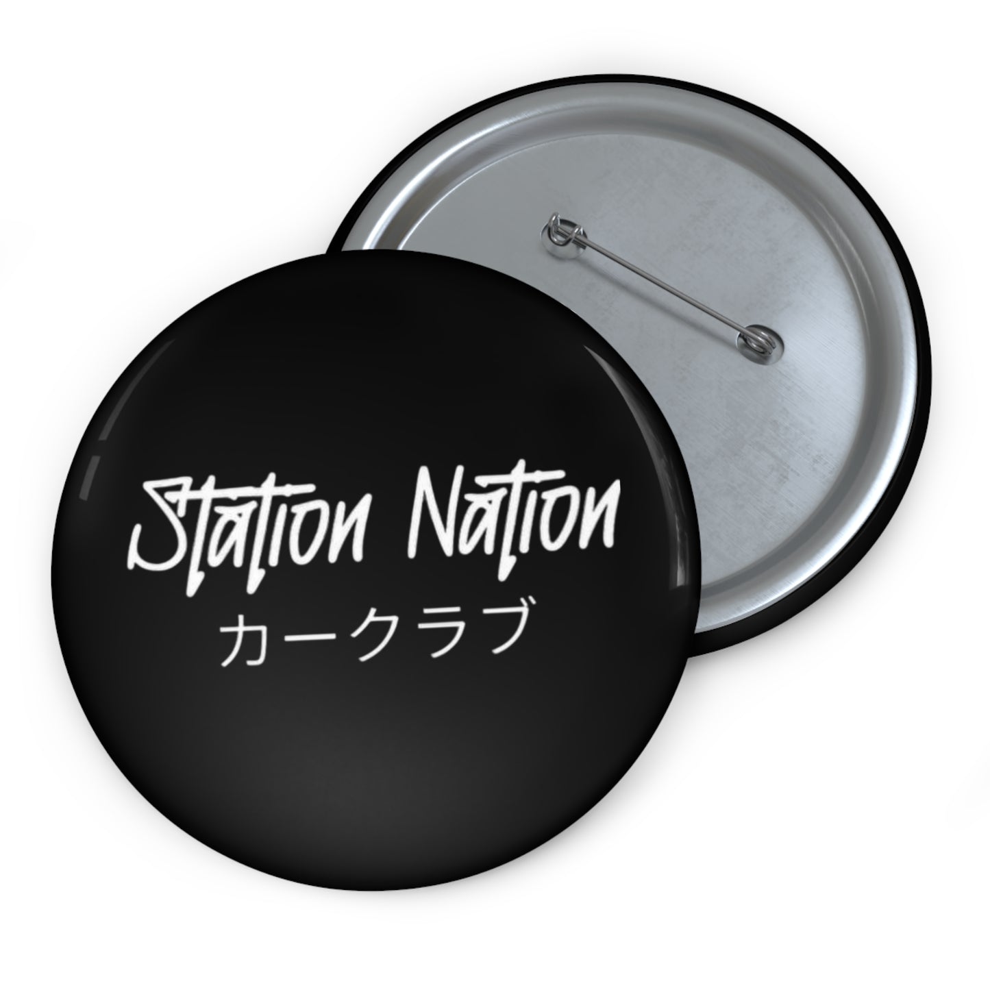 Station Nation Pin 3" Printify by The Night Shift Automotive Apparel